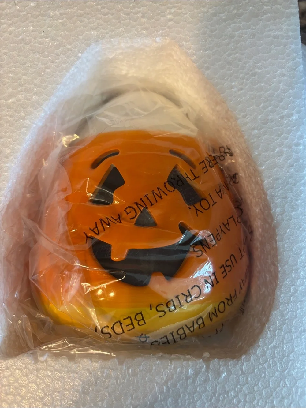 Candy Corn Jack-o'-Lantern Ceramic Accent Light -NWT
